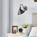DIRYZON Industrial Gooseneck Wall Sconces Antique Black Barn Light for Kitchen Sink Patio Porch Set of 2 by CozyNest Decor