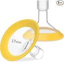 17mm Oval Flanges Shields Compatible with Medela Pumps, Replacement Parts for Pump in Style, Symphony, Swing Maxi, Harmony and Personalfit Flex–Breast Pump Accessories by TinyTreasures Baby Boutique