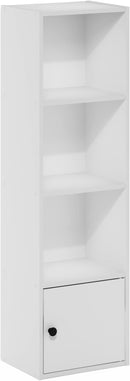 Furinno Luder Shelf Bookcase with 1 Door Storage Cabinet, White by TinyTreasures Baby Boutique