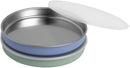 Elk and Friends 7.8” Stainless Steel Non Divided Plates with Silicone Sleeve + Storage Lid | Baby, Toddler, Kids | Dishwasher Safe | Dinner & Snack Plates | 2 Pack by TinyTreasures Baby Boutique