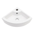 Triangle Porcelain Wall Mount Vessel Sink With Single Faucet Hole & Overflow by HouseOfZazla