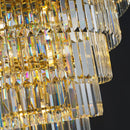 48-Inch Gold Tiered Crystal Tube Chandelier by HouseOfZazla