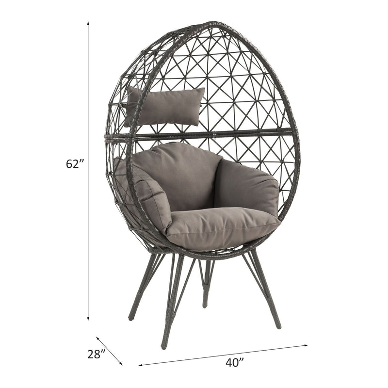 Aeven - Patio Lounge Chair - Light Gray, photo 3 of 6