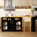 U_STYLE Sideboard with Extendable Tabletop and Wine Rack