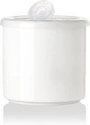 Sweejar Ceramic Food Storage Jar, Salt Container with Airtight Plastic Lid & Date Tracker, 16 Oz Kitchen Canisters for Flour, Rice, Sugar, Coffee, Spices, Pantry Organization (White) by CozyNest Decor
