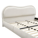 Upholstered Platform Bed Frame With Curved Headboard by HouseOfZazla