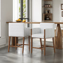 24'' Seat Height Upholstered Counter Stools with Arms for Kitchen Island/Dining Room, Set of 2 by HouseOfZazla