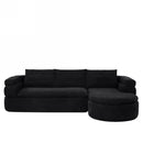 106" L-Shape Sectional Sofas (Black)