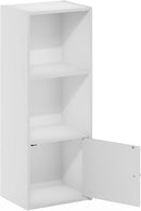 Furinno Luder Shelf Bookcase with 1 Door Storage Cabinet, White by TinyTreasures Baby Boutique