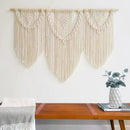 guzhiou large macrame wall hanging - Boho Tapestry Macrame Wall Decor Art- Chic Bohemian Handmade Woven Tapestry Home Decoration for Bedroom Living Room Apartment Wedding Party - 43"x32" (Beige-Leaf) by CozyNest Decor