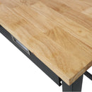Work Bench, Workbench With Drawer Storage, Heavy Duty Bamboo Wood Work Table With Wheels For Garage Home Office by HouseOfZazla