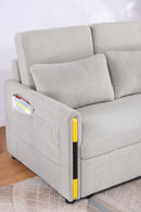 Percy - Teddy Sleeper Loveseat With Dual-Pull Sleeper Design