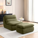 32" Bean Bag Chair with Ottoman