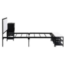 Platform Bed With 2 Tier Storage Shelves, Storage Cabinet by HouseOfZazla