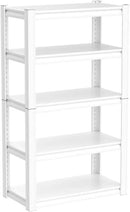 Raybee 72''H Garage Shelving Heavy Duty Storage Shelves Load 2010LBS Adjustable 5 Tier Metal Shelving White Garage Sheves Pantry Shelf for Kitchen Closet 72''H*31.7''W*16.3''D by GreenHaven Gardens