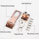 2 Packs Keyed Hasp Locks Twist Knob Keyed Locking Hasp for Small Doors, Cabinets and More,Stainless Steel Steel, Hasp Lock Catch Latch Safety Lock Door Lock with Keys (3inch, Copper) by TinyTreasures Baby Boutique