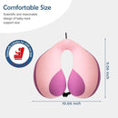 MOOB Toddler Neck Pillow for Carseat & Airplane, Traveling Gifts for Toddler & Children U-Shape Neck Pillows for Kids Light Pink by TinyTreasures Baby Boutique