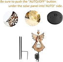 Solar Garden Stake Lights – Metal Angel Solar Warm White LEDs Stake Light Memorial Gift - Solar Angel Lights Perfect as Angel Remembrance Gifts & Sympathy Gifts by GreenHaven Gardens