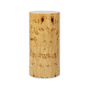 Nebula 29.5' Burl Accent Pillar Side Table, Warm Natural Brown Burl Wood