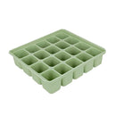 Baby Food Storage Silicone Cubes with Clip-On Lid Freezer Tray Baby Food Soups Purees Ice Easy and Safe Design Made in Korea (20 Celadon Green) by TinyTreasures Baby Boutique