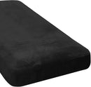 H.VERSAILTEX Velvet Stretch Individual Chaise Cover Sectional Couch Covers for L Shaped Sofa Both Left/Right Furniture Protector Seat Cushion Sofa Cover (1 Piece Chaise Cover, Black) by CozyNest Decor