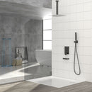 Shower System With Waterfall Tub Spout And 12" Ceiling Mount Square Shower Head - Oil-Rubbed Bronze by HouseOfZazla