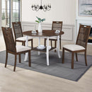 WOODHOMER Round Dining Furniture Set 1Table with 4 chairs