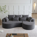 Curved Oversized Sectional Sofa With Extra Deep Seat by HouseOfZazla