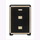 Lively - Chest With Glitter Detail And Thick Bar Handle Hardware - Black by HouseOfZazla