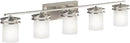 Kichler Hendrik 43" 5 Light Vanity Light with Light Umber Etched Glass Olde Bronze® by CozyNest Decor