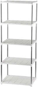 5 Layer Sprouting Tray Storage Shelf, Plant Tray Shelf Nursery Pot Tray Shelf Seeding Tray Container Shelves Indoor/Outdoor Plant Rack Holder (34.65''Hx13.58 Wx16.54 L, White) by GreenHaven Gardens
