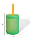 Avanchy Silicone Training Sippy Cup with Straw Lid – Tiny Cup for Babies 6+ Months to Toddlers 1 Year Old – 5 oz Infant Water Cup for Baby Led Weaning, See-Thru Green by TinyTreasures Baby Boutique