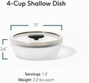 Anyday 4-Cup Microwave Cookware & Glass Container with Glass Lid, Plastic-Free Shallow Food Storage | Stackable Airtight Steamer with Vented Lid for Microwave-Safe Reheating, Steaming Vegetables by TinyTreasures Baby Boutique