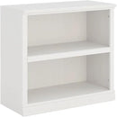 30" Bookcase, White Floor Standing Bookshelf, 2-Tier Display Shelves Open Storage Organizer, Book Case for Living Room Hallway Kitchen Home Office Bedroom, White 2 Tiers by CozyNest Decor