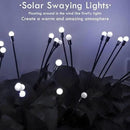 OZS Solar Garden Lights 12pack 96LED Solar Garden Lights - Solar Firefly Lights Outdoor, Solar Swaying Light, Sway by Wind, Solar Fairy Lights Waterproof for Pathway Decoration (Cool White) by GreenHaven Gardens