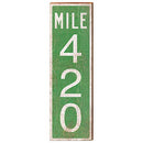420 Mile Marker Wooden Sign | Wall Art Print on Real Wood