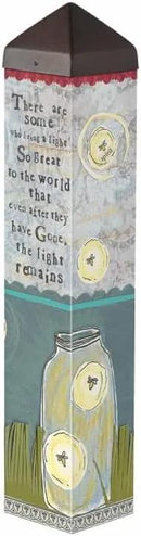 Studio M Art Pole, PVC Weather Resistant Pole with Vinyl Bowl 20 inches Tall Outdoor Decoration for Gardens, Patios, Yards, Landscaping and Birding Accessories, The Light Remains by GreenHaven Gardens