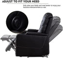 CANMOV Electric Power Recliner Chair Set of 2, Breathable Leather Home Theater Seating with Hidden Arm Storage, Power Recliner Chair for Living Room with USB Ports and Cup Holders,Black by CozyNest Decor