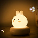 Kids lamp, Bunny Night Light, Toddler Night Light, Rechargeable & Dimmable with 30 mins Timer Function, Safe Silicone Material for Kids to Play with,【9 Colors】 by TinyTreasures Baby Boutique
