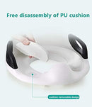 Potty Training Seat for Boys Girls Kids Toddlers Toilet Training Seat Potty Seat for Baby with Detachable Soft Cushion Sturdy Handle and Backrest (White) by TinyTreasures Baby Boutique