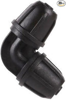 20 Pack Quick-Connect Locking 1/4" Drip Irrigation Elbow Coupling Connectors, Corner Fittings for 1/4 Inch Irrigation Tubing, Drip Kit (Elbow - 20 Pack) by GreenHaven Gardens