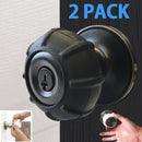 Enjoy Cover - 2 Pack Silicone Door knob Grips Maximum Grip Nonslip Arthritis & Senior Living Aids Grippy Easy Open Fits All Door Knob Universal Size Decorative (Black) by TinyTreasures Baby Boutique