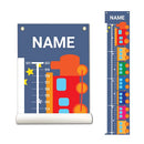 Sungwon Personalized Kids Canvas Growth Chart, Height Chart, Train by TinyTreasures Baby Boutique