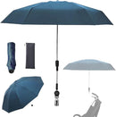 Clip-on Umbrella for Stroller Sunshade, Adjustable Steering Angle, Handle Included, Compact and Lightweight, Suitable for All Kinds of Strollers by TinyTreasures Baby Boutique