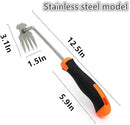 Weed Removal Tool, 2025 New Garden Weeding Tools Manganese Steel Hand Weeder Tool with Handle, 4 Teethes Dual Purpose Manual Weeders Tool Weed Pulling Tool for Garden (Rubber Handle) by GreenHaven Gardens