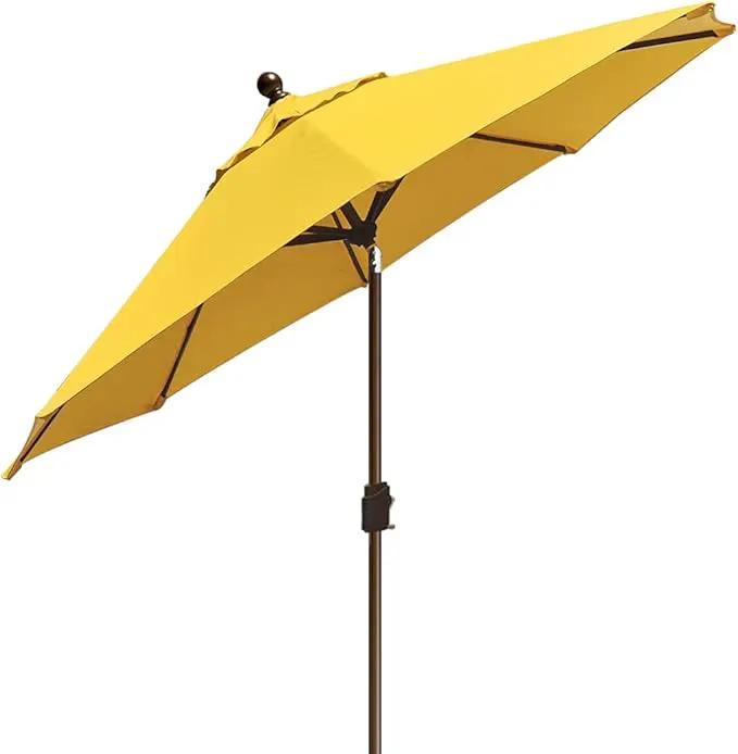 EliteShade USA 10-Year-Non-Fading 10Ft Market Umbrella Patio Umbrella Outdoor Table Umbrella with Ventilation, Sunflower Yellow, photo 3 of 6
