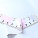 Kids Growth Chart, Wood Frame Fabric Canvas Height Measurement Ruler from Baby to Adult for Child's Room Decoration 7.9 x 79in (7.9 x 79in, Pink & Grey) by TinyTreasures Baby Boutique