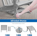 Adirondack Ottoman, All Weather Foot Rest for Adirondack Chair, HDPE Plastic Adirondack Footstool,Outdoor Footrest for Patio,Backyard, Lawn, Fire Pits,Grey by CozyNest Decor