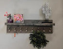 Coat Rack with Shelf (Choose your Length) Towel Rack Entryway Organizer Wall Mounted Hooks by CozyNest Decor