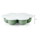 PandaEar 3 Pack Baby Food Freezer Tray with Lids, Silicone Baby Food Storage Container for Homemade Baby Food, Purees, Breastmilk (Blue/Green/Carnation) by TinyTreasures Baby Boutique